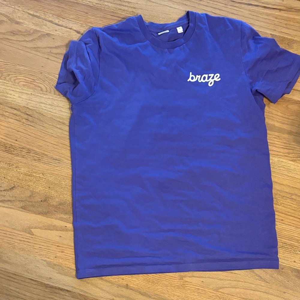 Purple organic cotton unisex small shirt with cactus adult